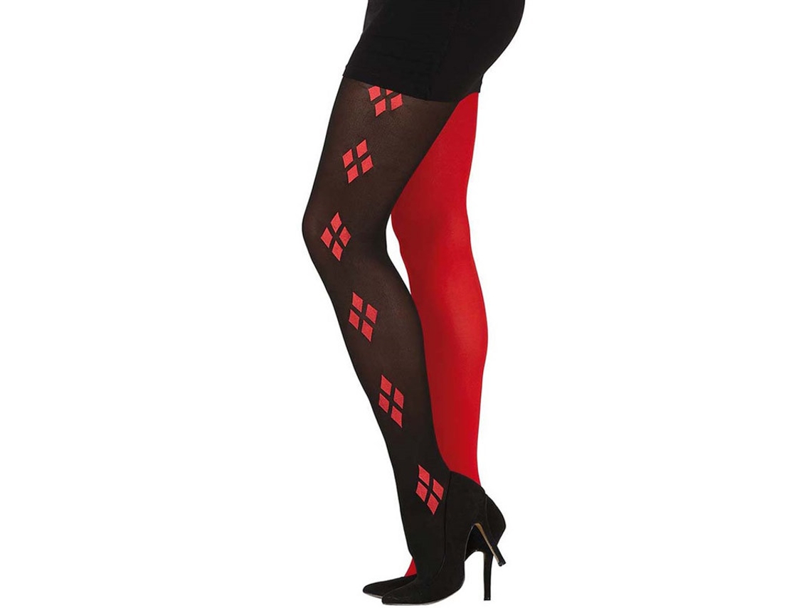 Adereço GUIRCA Meia Palhaço Adulto Vermelho E Preto