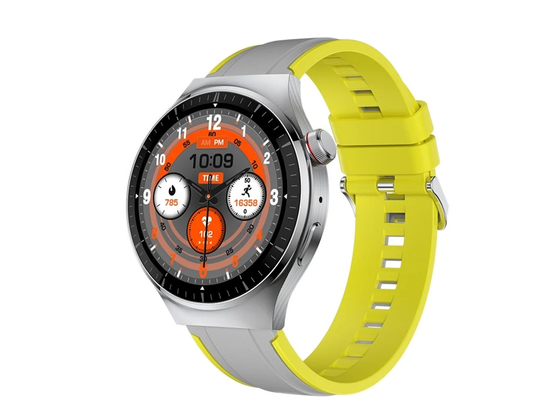 Smartwatch com Chamadas Bluetooth 256 Mb de Memória e Reprodução de Música Amarelo Bestvite