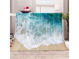 Manta de Flanela Fansu Estampa Praia Inverno Quente Macia e Fofa em Microfibra Ideal para Cama Ou Sofá Adequad