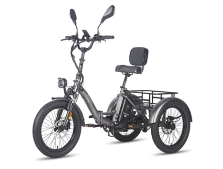 Triciclo Elétrico Fafrees F20 Mate Com Encosto Motor 500w Bateria 48v23.45ah Pneus De 20 Polegadas Cinza
