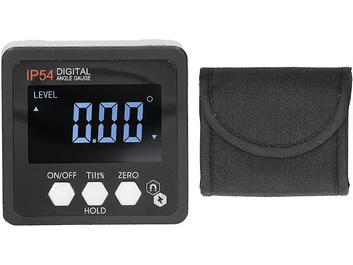 Nível Digital Ip54 com Tela Lcd e Base Magnética Medidor de Ângulos para Carpintaria, Construção e Mecânica S/MARCA