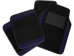 Conjunto de 4 tapetes decorativos para SUVs e carros, em carpete resistente a manchas.