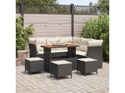 Vidaxl Conjunto De Sofá De Jardim 9 Unid. 5-número De Lugares