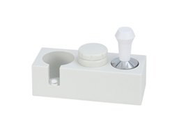 Suporte Para Calcador De Café Em Aço Inoxidável E Silicone, Suporte Para Pó, Acessórios Para Baristas Iniciantes, Branco, 53 Mm Aquaforge