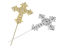 Decora Seu Pastel Com Um Topper De Cruz De Metal Para Casamentos, Aniversários E Festas, Cor Aleatória