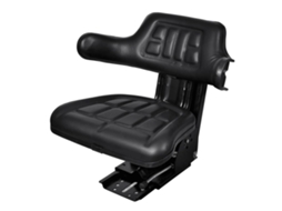 Vidaxl Assento De Trator Com Suspensão, Preto
