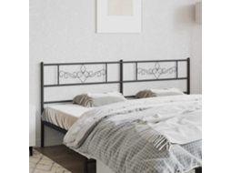 Vidaxl Cabeceira De Substituição 193 Cm Metal Preto
