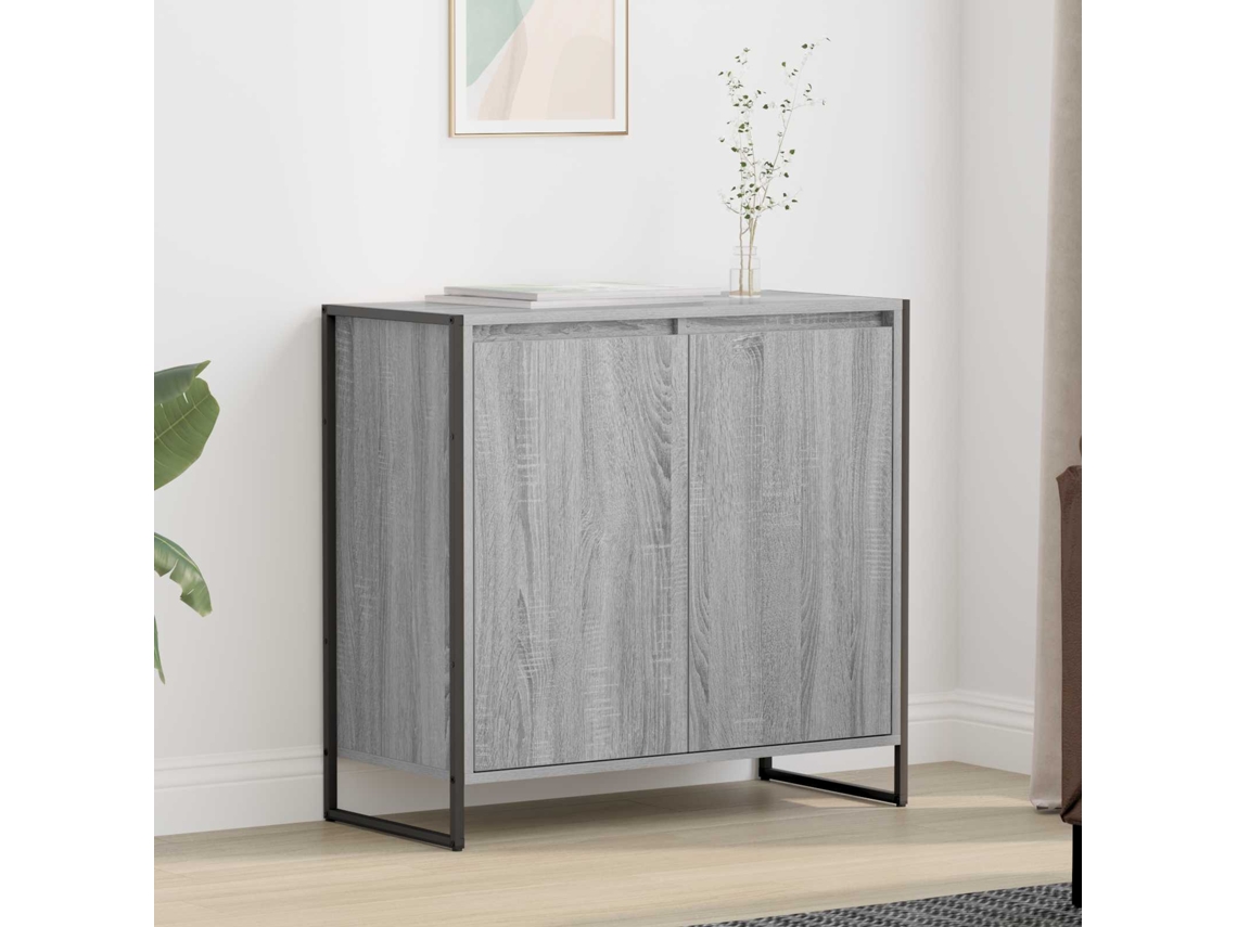 Vidaxl Armário Lateral Cinza Sonoma 79 X 36 X 75 Cm
