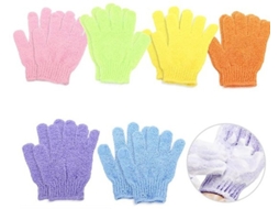 Escolha Sólida - Conjunto De 6 Pares De Luvas Exfoliantes, Luvas De Duche, Fitas Exfoliantes, Luvas Exfoliantes Para Banho, Duche, Spa, Escarificadora