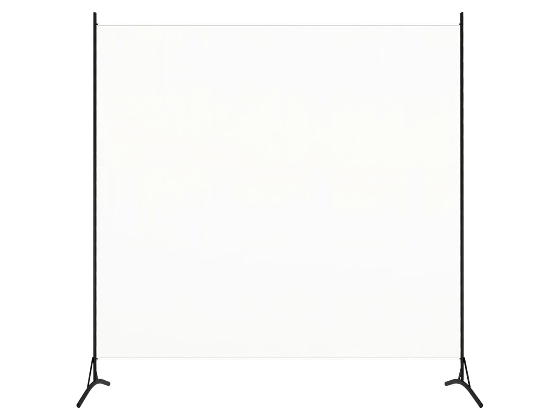 Vidaxl Divisória Com 1 Painel 175x180 Cm Tecido Branco