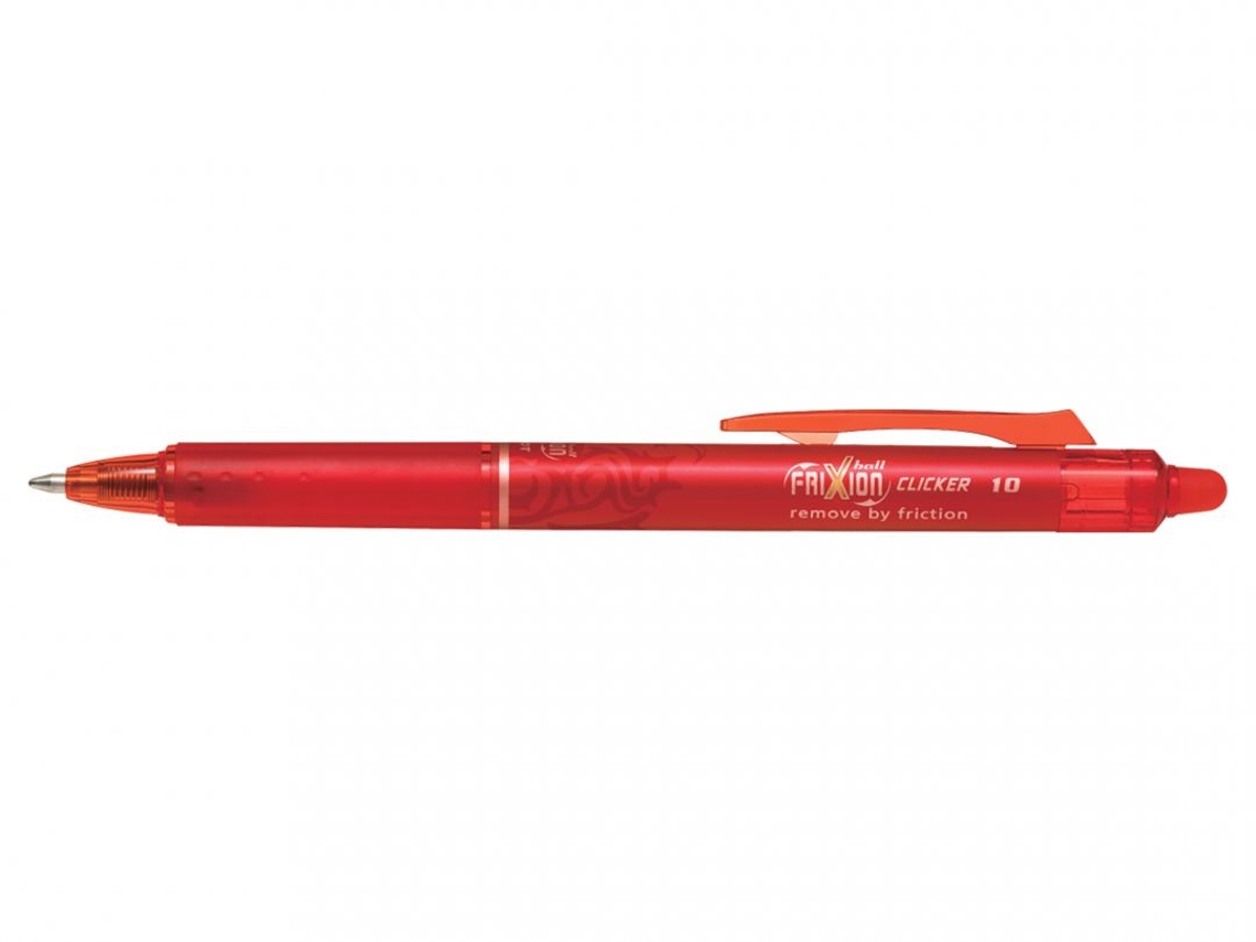 Caneta Gel Piloto Frixion Clicker Ponta Retrátil Forte Vermelha 1 Peça