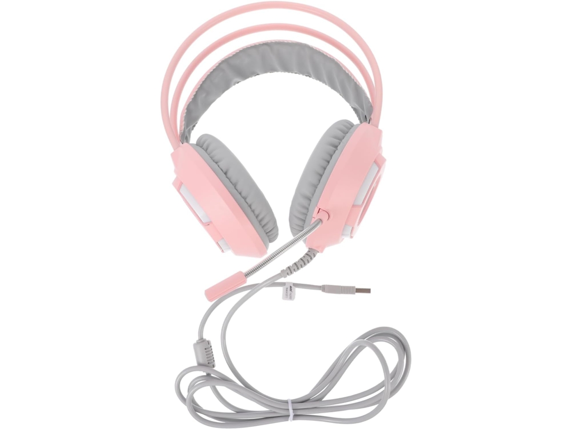 Fone De Ouvido Gamer Ax120 Com Microfone, Conector De 3,5 Mm, Rosa