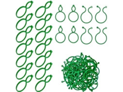 Conjunto de 500 Clipes para Treliça de Jardim, com Fivela Inclusa, para Plantas, Suporte em Anel, Suporte para