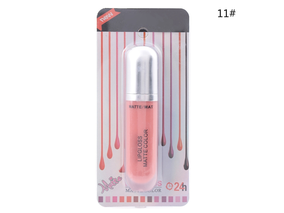 Brillo Labial Mate Nutritivo Largo Duración No Adherente Hidratante Balsamo Labial 11