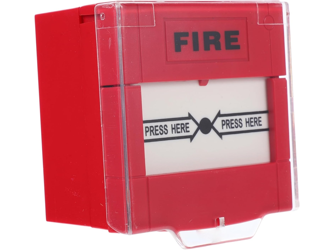 Botão De Alarme De Incêndio Vermelho Unipolar Com Reinicialização Manual, Interruptor