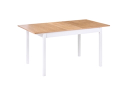 Mesa De Comedor Extensible Beliani Houston De Madera De Pino Blanco 90x150x76