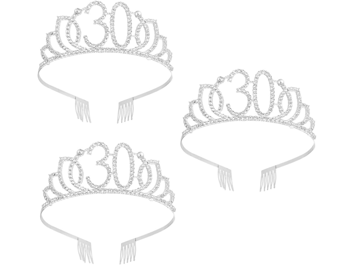Conjunto De Coroa De Diamantes De 3 Peças Para Mulheres