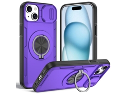 Capa Zruxe Compativel Com Iphone 15 (magsafe - Suporte Giratorio - Camshield - Roxa)