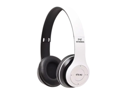 FONES DE OUVIDO SEM FIO MDUG Dobráveis com Led e Orelhas de Gato (p47 Branco)