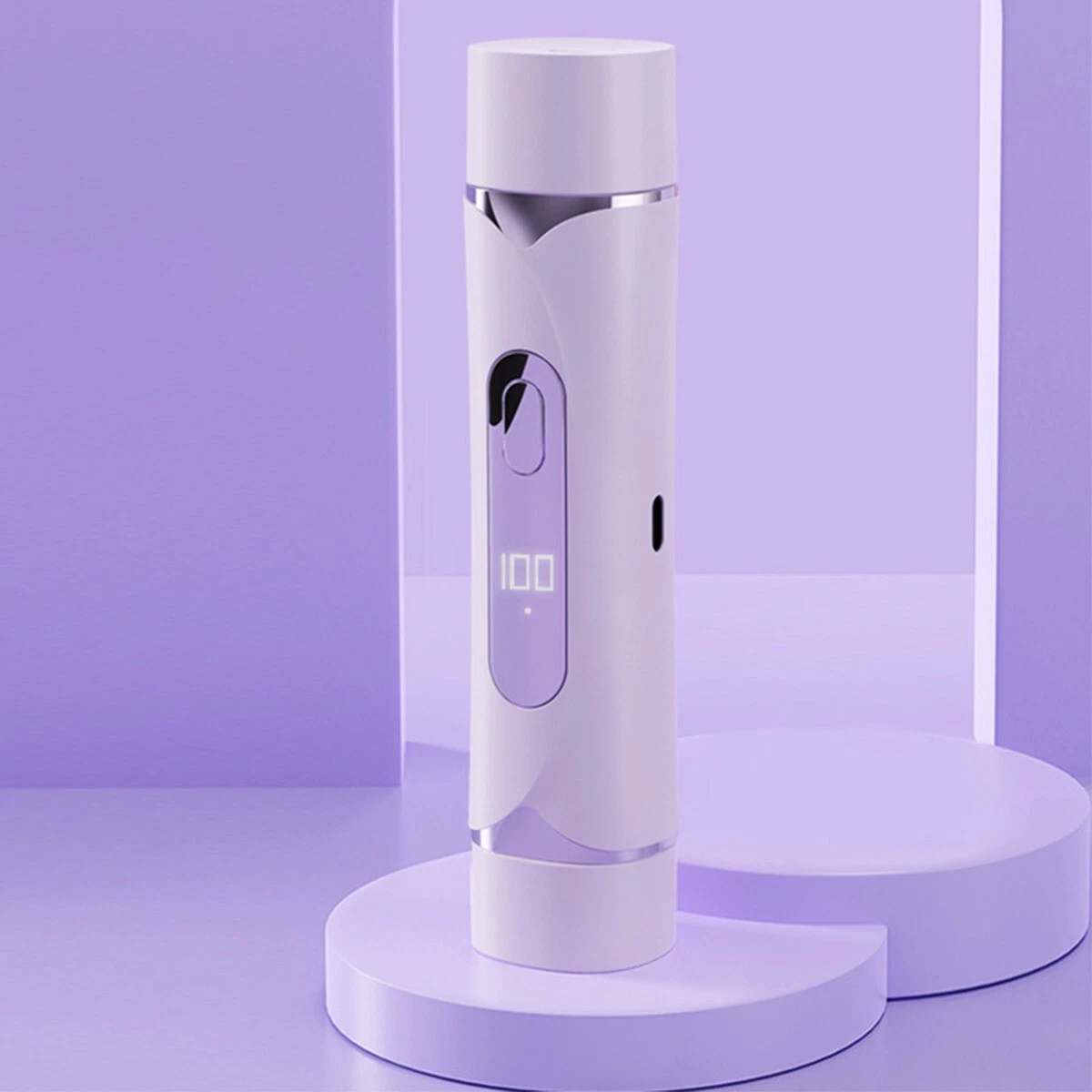 Barbeador Elétrico De Cabeça Dupla, Removedor De Pelos Portátil De Corpo Inteiro Para Mulheres, Pele Sensível Alecrim Roxo SUNNY SPACES