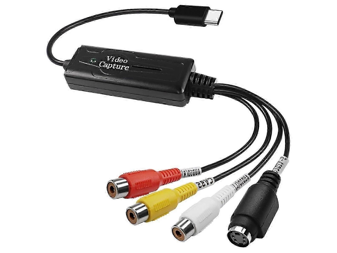 Conversor Av Para Usb C Cartão De Captura De Vídeo 1 Canal Ntsc/pal