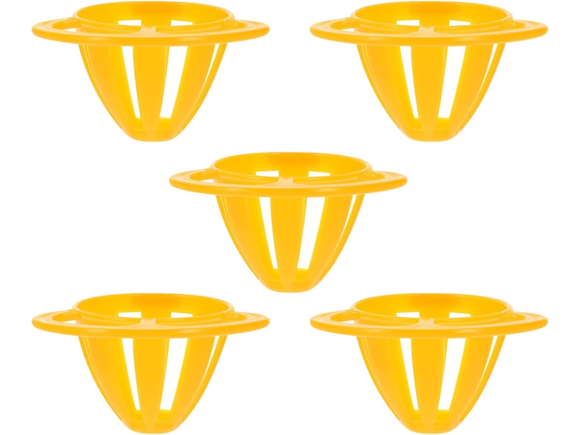 Kit de 5 Comedouros de Plástico para Papagaios, Fáceis de Montar e com Capacidade Adequada para Alimentar Pássaros em CHABERLU