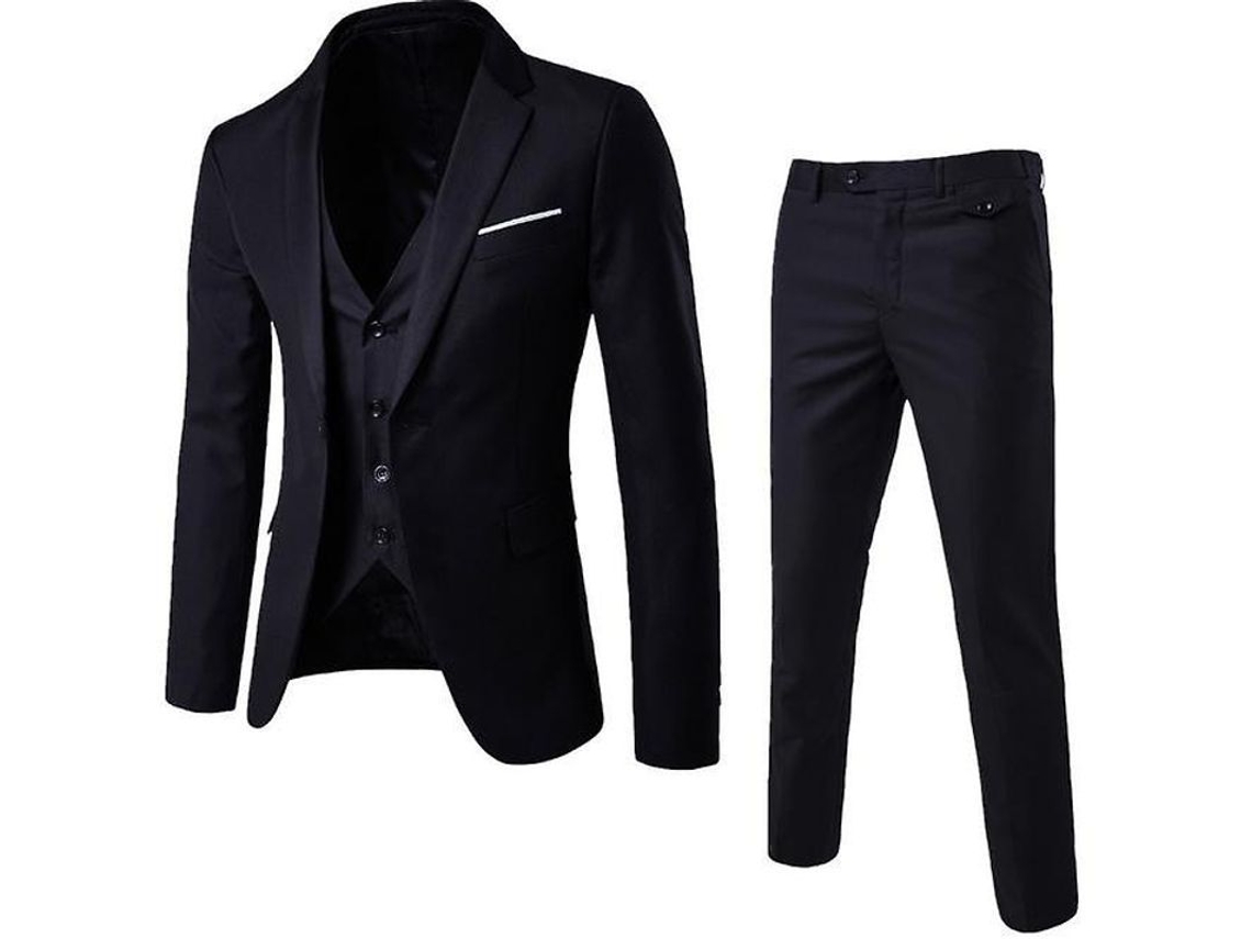 2026 traje de Homem Casual Empresarial 3 Peças Blazer Calça Colete 7 Cores