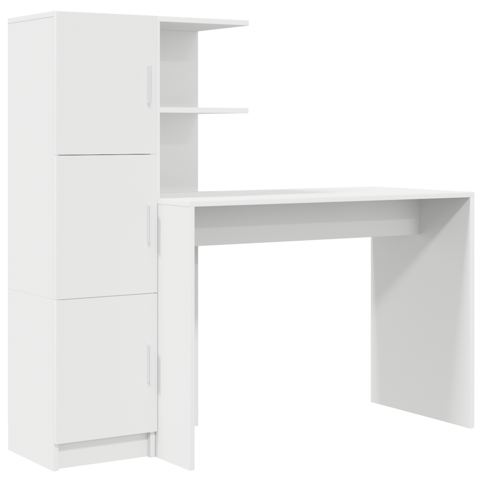 Conjunto 2 Mesa De Casa Vidaxl Branco Derivados De Madeira (133.5 X 50 X 124 Cm)