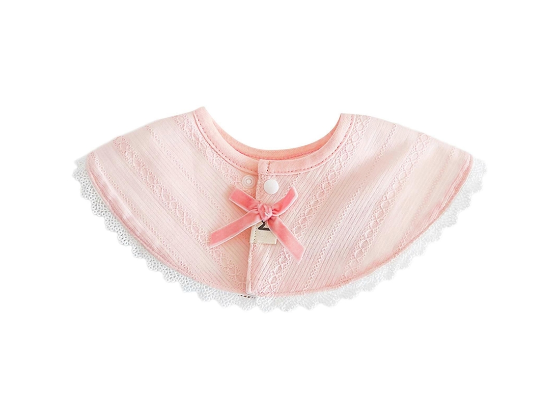 Babadores Em Formato De Pétala Com Borda De Renda, Babadores De Algodão Com Renda, Babadores Redondos E Absorventes Para Recém-nascidos, Babadore