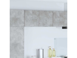 Vidaxl Armário Suspenso 2 Unid. Cinza Concreto E Branco