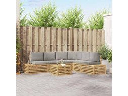 Vidaxl 7 Pcs Conjunto De Sofás Para Exterior Poliéster