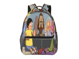 Mochila Bob's Burgers I56 Para Estudantes, Leve, Resistente, Impermeável E Com Alça De Ombro Ajustável.