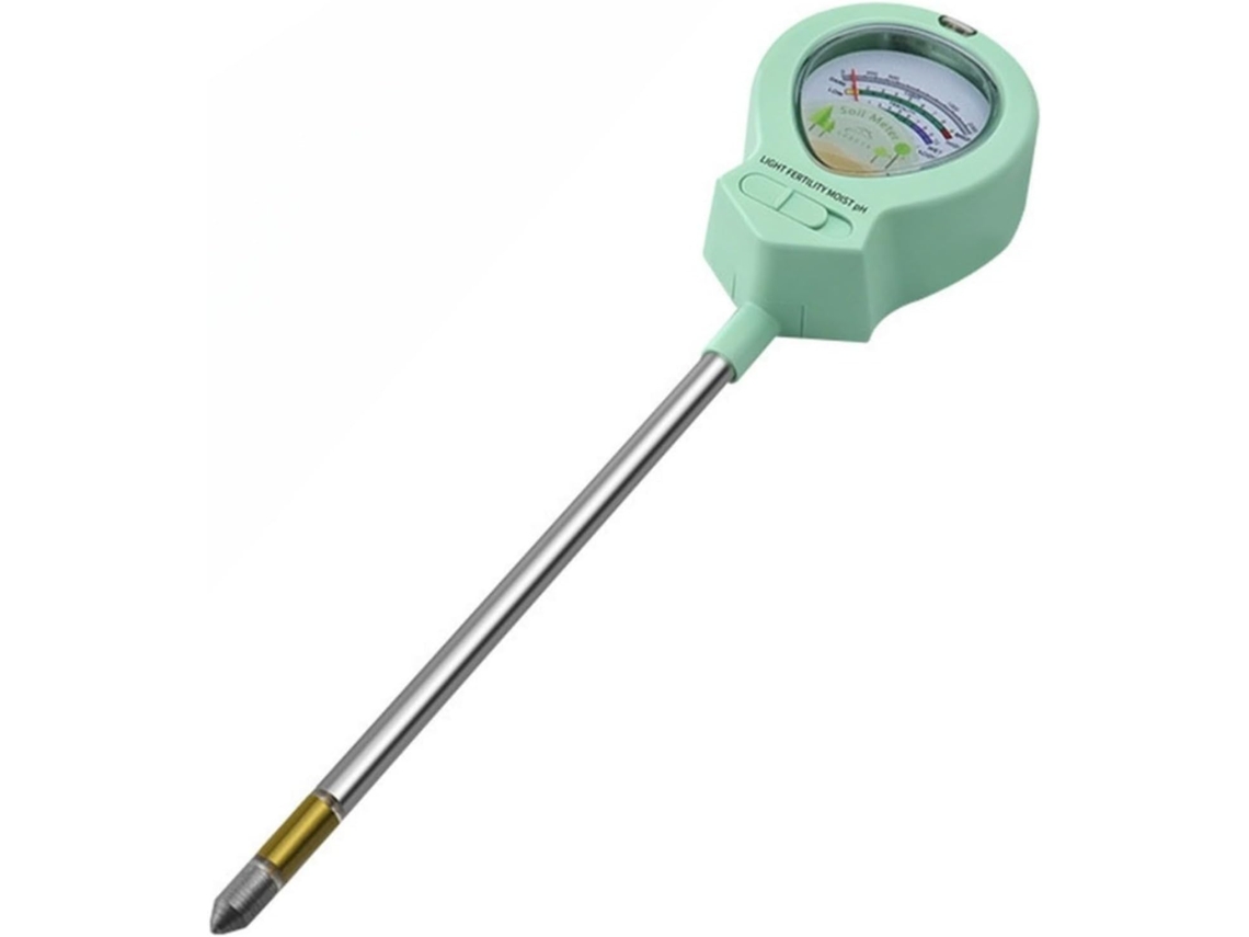 Analisador De Solo Para Plantas Com 4 Funções Umidade, Ph, Luz E Nutrientes Instrumento Medição Fácil