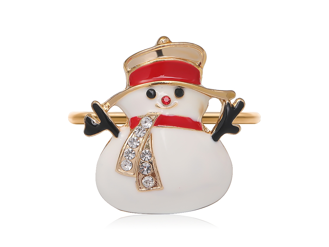Laxiscreed Guardanapo Anel De Natal Com Floco De Neve Para Decoração Festiva E Elegante