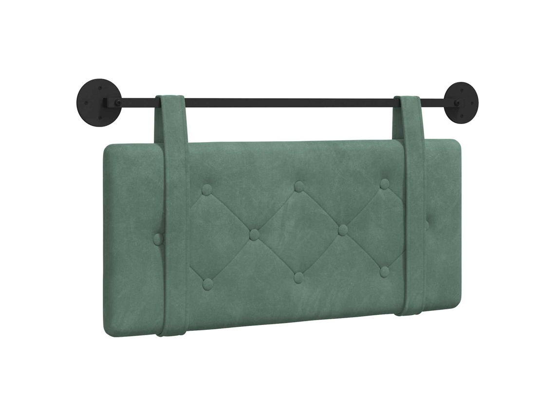 Conjunto 1 Cabeceira Suspensa Vidaxl Verde Veludo (90 X 55 X 5 Cm)