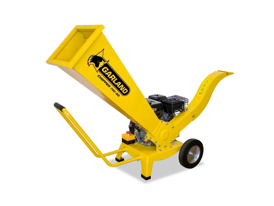 GARLAND CHIPPER 780QG-V23 Biotriturador a gasolina motor 4T 212 cc, 5,3 CV e 50 kg. Trituração por rolo de lâminas e contra-lâmina, diâm. máx. 6 cm.