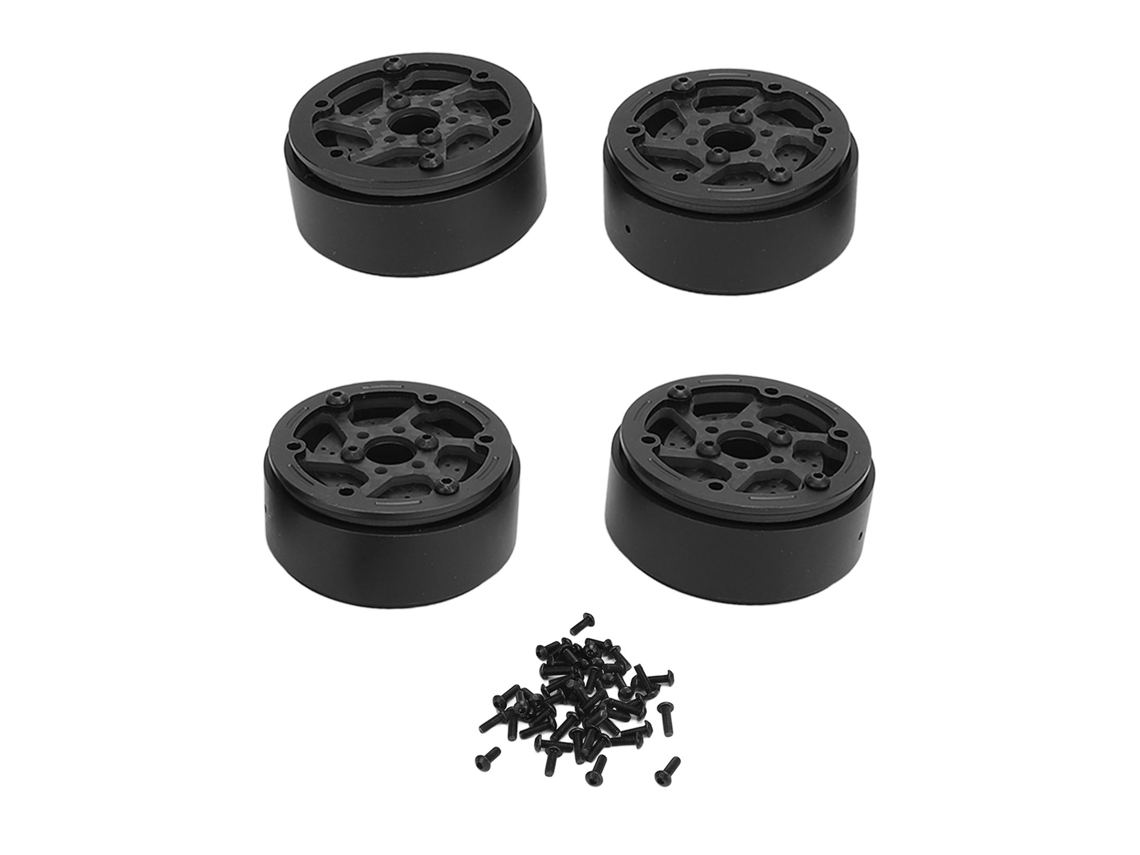 Cubo De Roda Fibra De Carbono 4 Unidades 1.9 Polegadas Com Disco De Freio Para Veículo Em Escala 1/1