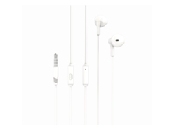 Auscultadores Stereo C/ Microfone Jack 3.5mm Branco Xo