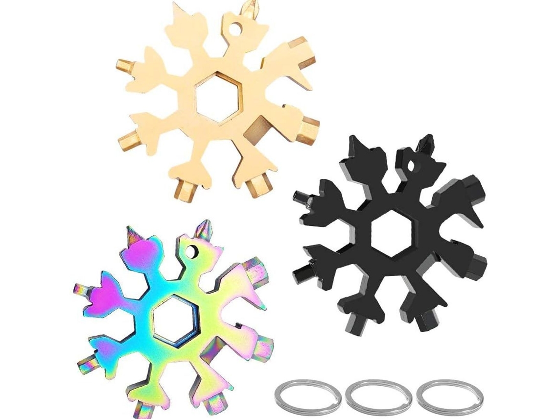 Conjunto De 3 Chaves Fenda Phillips Multifuncionais Snowflake 18 Em 1, Klb