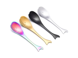 Conjunto de 4 colheres LINJOU, baleia, inox 304, para chá, café, sorvete