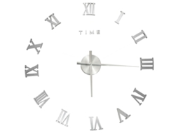 3d Wall Clock, 3d Wall Clocks Vidaxl Prateado Acrílo (n/a)
