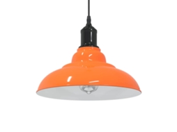 Vidaxl Candeeiro Suspenso Regulável Altura E27 Laranja Brilhante Ø31cm