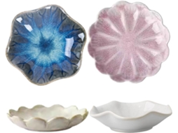 Conjunto De 4 Elegantes Pratinhos Pequenos Para Degustação, Ideais Condimentos, Molhos