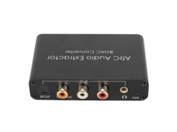 Extrator De Áudio Arc Com Saída Hd 192 Khz, Conversor De Áudio Digital, Analógico Para Spdif Óptico E Porta De Fone Ouvido 3,5 Mm Home Theater Tv
