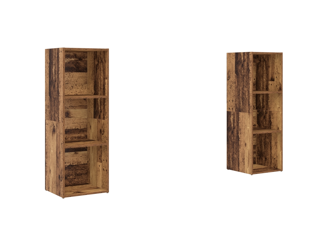 Conjunto 2 Conjunto De Armários De Parede Vidaxl Castanho Derivados De Madeira (107 X 35 X 37 Cm)