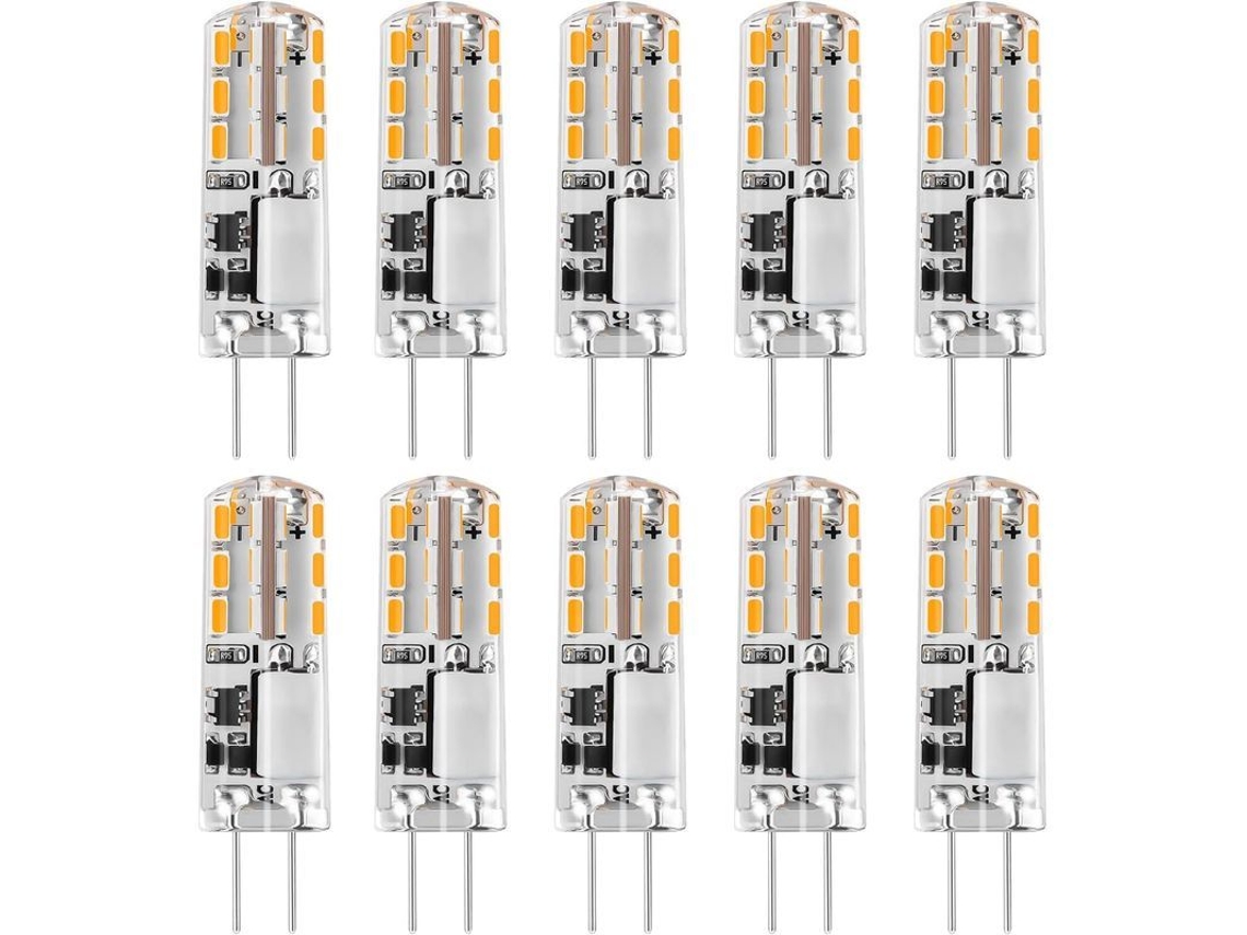 Lâmpadas G4 Led 12v Ac/dc 3000k 120lm 2w Substitui Halógeno 15 20w Não Dimmable 10pcs S/MARCA