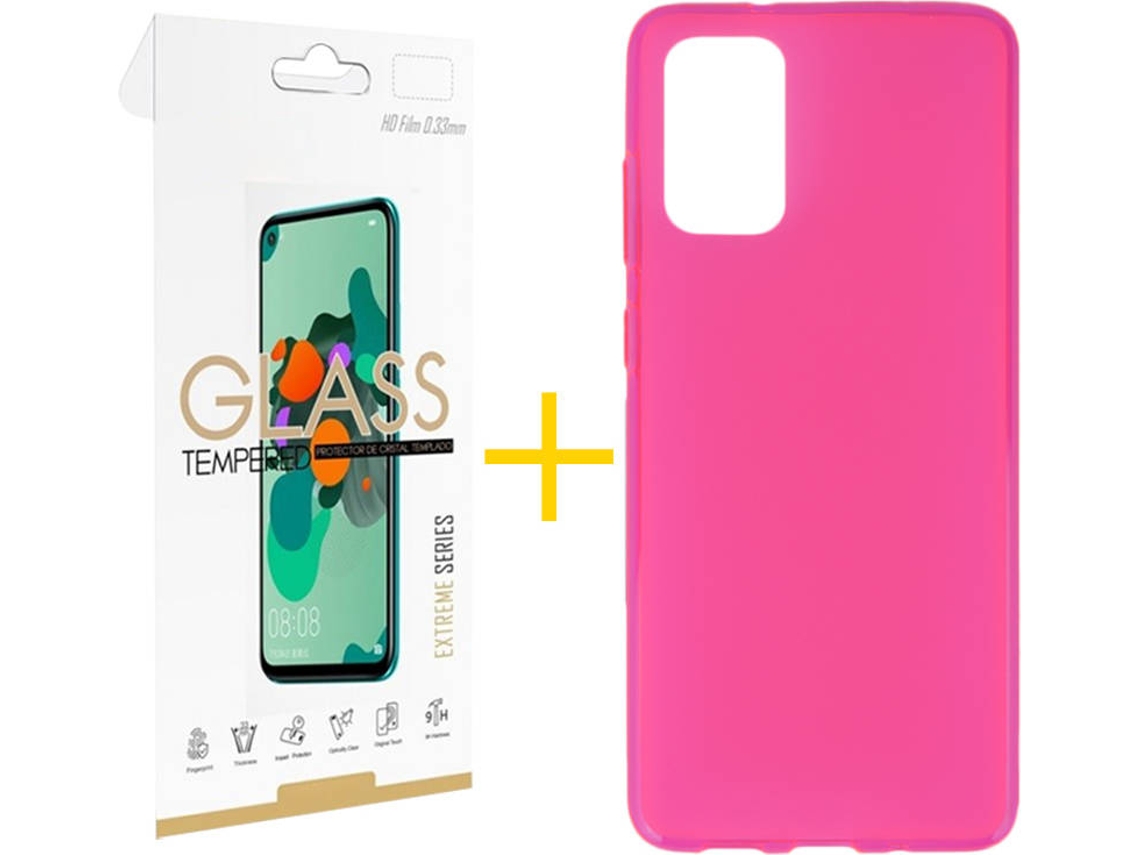 Kit Capa e Película Samsung Galaxy S20 FE SKYHE Liso (Rosa)