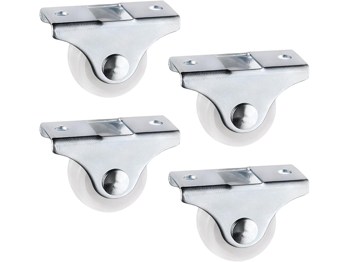 Rodízios Fixos De Plástico De 25 Mm Para Móveis, Rodízios Direcionais Para Gavetas Aquaforge
