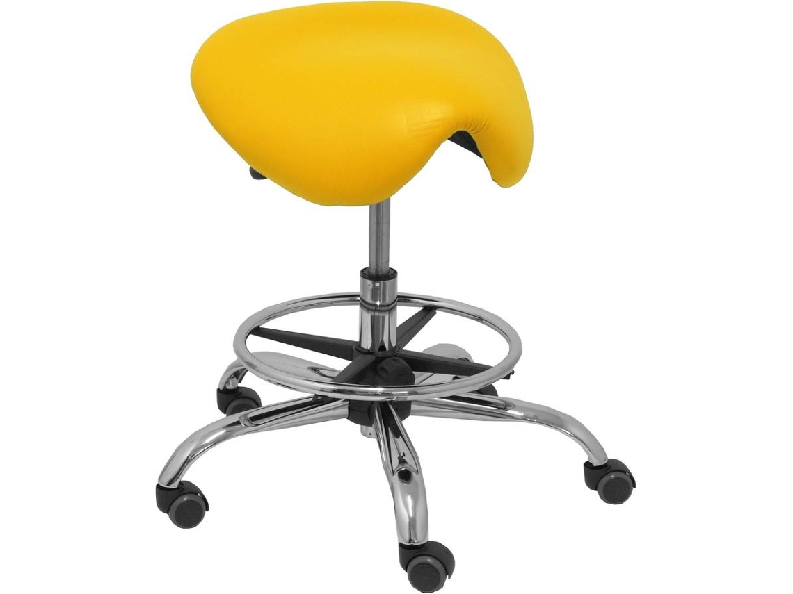 Banco de Escritório PYC  Alatoz Amarelo (Outlet Grade A - Couro)