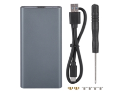 Enclosure De Ssd Externo Usb3.1 Para Msata Type C 10gbps Case De Disco Rígido Cinza
